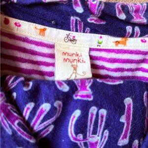 munki munki Blue and White Cactus Pajama Set